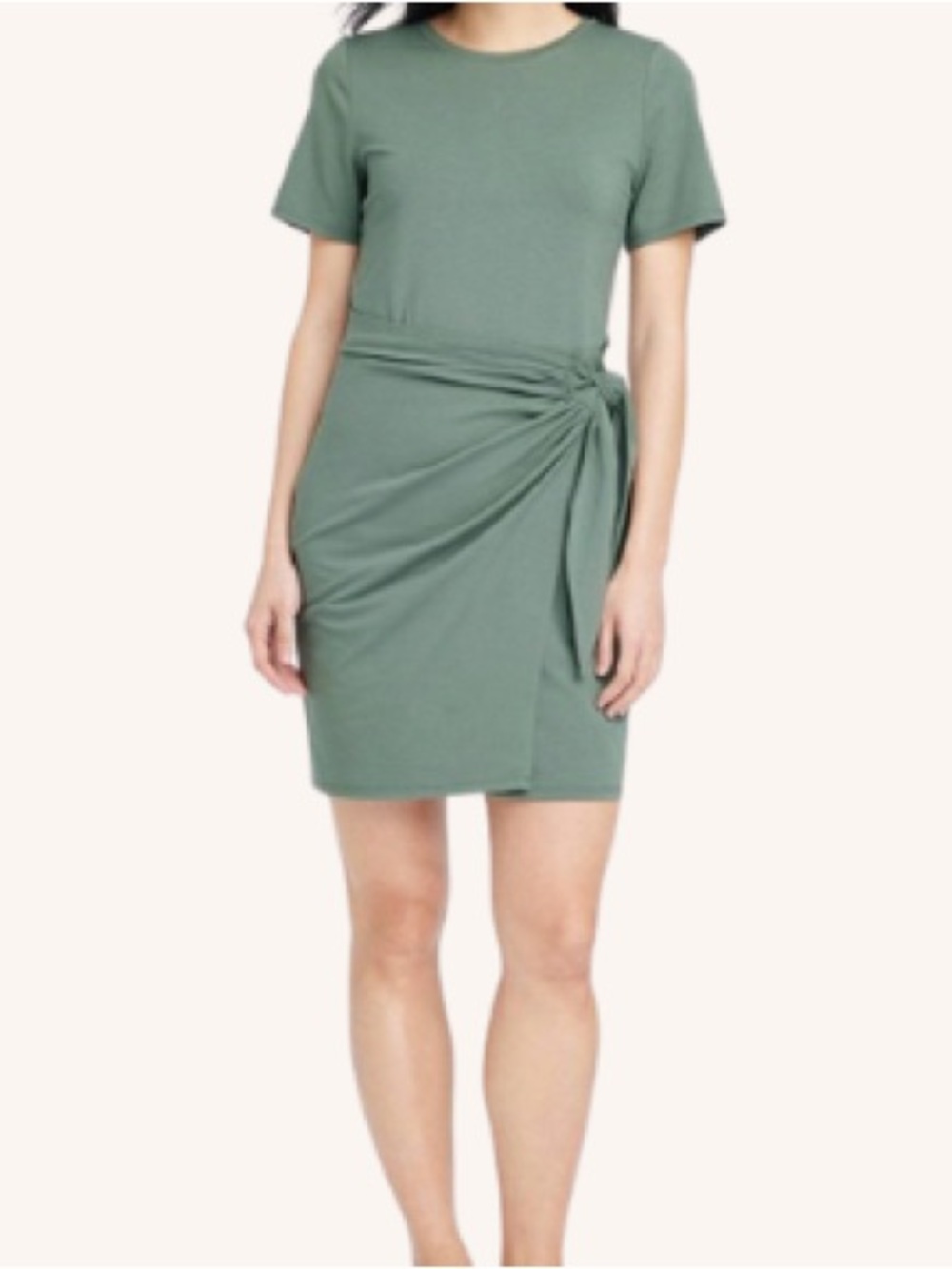 A New Day Short Sleeve Mini T-Shirt Wrap Dress